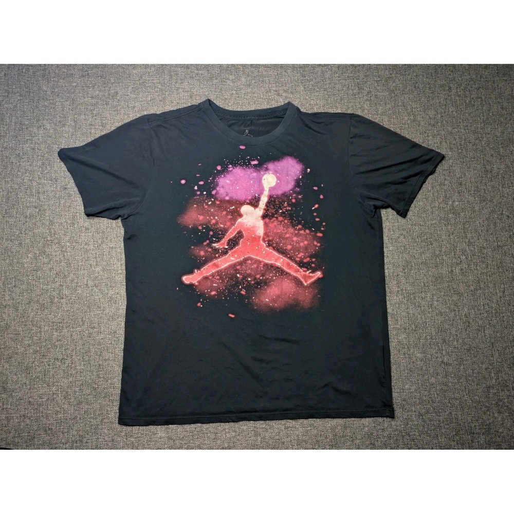 Air Jordan Men's‎ Large Graphic T-Shirt  Jumpman Basketball Black Sports Tee